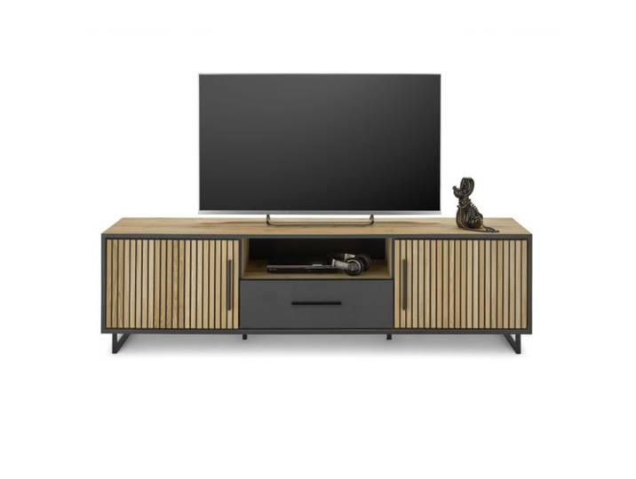 Trendstore Ela Lowboard mit Akustikpaneelen Industrial, Modern,