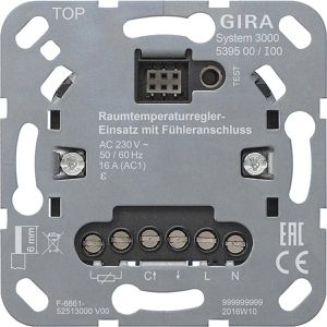 Gira Raumthermostat System 3000 539500, Unterputz, für System 3000