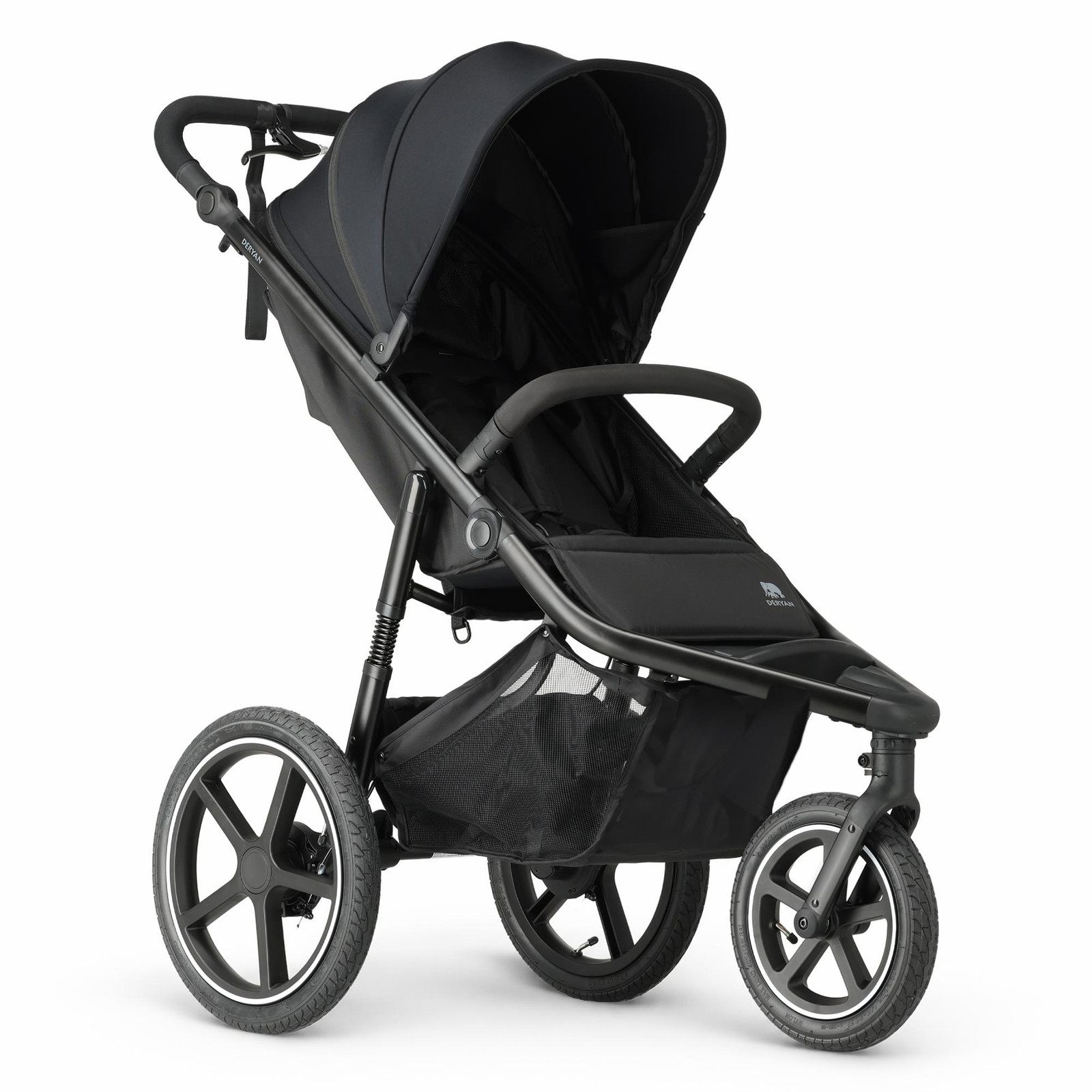 Deryan Bolt hardloop kinderwagen jogging buggy met muggennet - Zwart