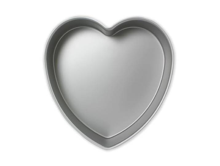 PME Geanodiseerd aluminium hart cakepan, zilver, 15 x 7 cm diep