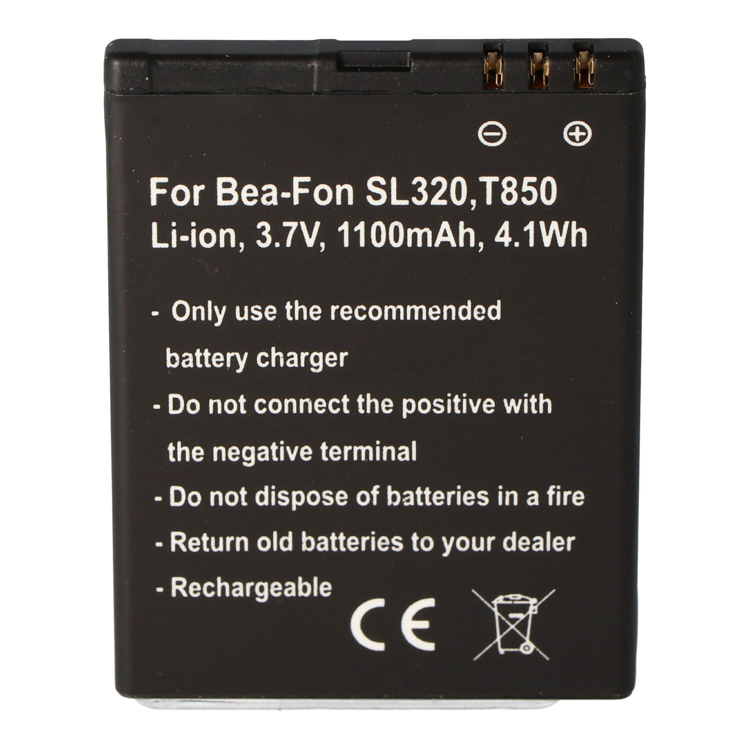 Accucell Bea-Fon SL320 T850 DRTEL-4D-01 Olympia Brio Li-ion Accu