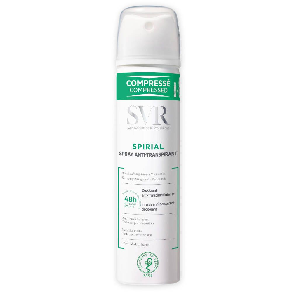 SVR Spirial Spray Anti-Transpirant Intens 48h Nieuwe Formule 75 ml Deospray