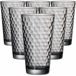 LONGDRINKGLÄSER Favo Grau 400 ml 6er Set