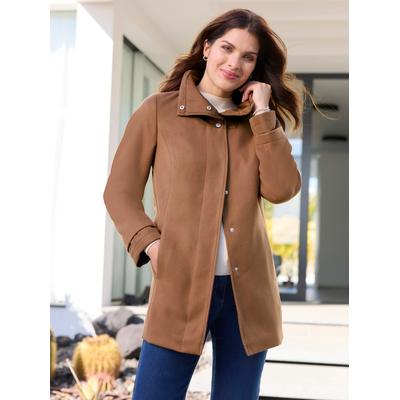 Langjacke CLASSIC BASICS, Damen, Gr. 50, braun, 100% Polyester, Einsatz:100% Polyester, Wattierung:100% Polyester, Jacken Langjacke