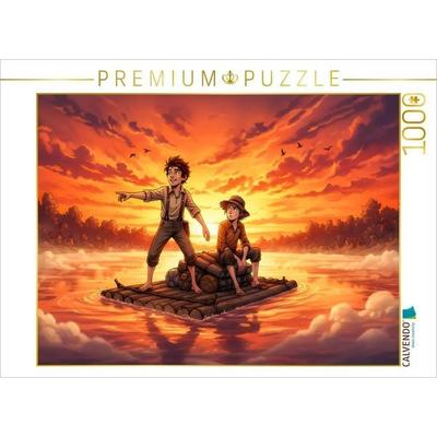 CALVENDO Puzzle Ein Motiv aus dem Kalender Tom Sawyer - Abenteuer am Mississippi | 1000 Teile Lege-Größe 64x48cm Foto-Puzzle für glückliche Stunden,
