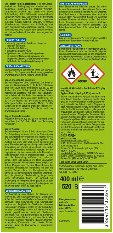 Protect Home FormineX Ungezieferspray + 400 ml