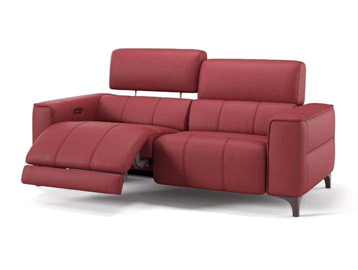Leder Couch NANTO 2-Sitzer Polstergarnitur Relax Sofa
