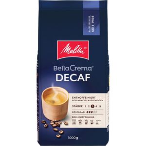 Melitta Kaffee BellaCrema Decaf, entkoffeiniert, ganze Bohnen, Arabica & Robusta, 1 kg