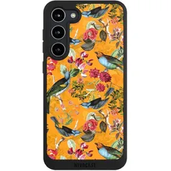 Nivocase Handyhülle für Samsung Galaxy S23+ Hülle NIVOpure Case Schwarz Blumen Dschungel Vogel (Samsung Galaxy S23+), Smartphone Hülle, Schwarz