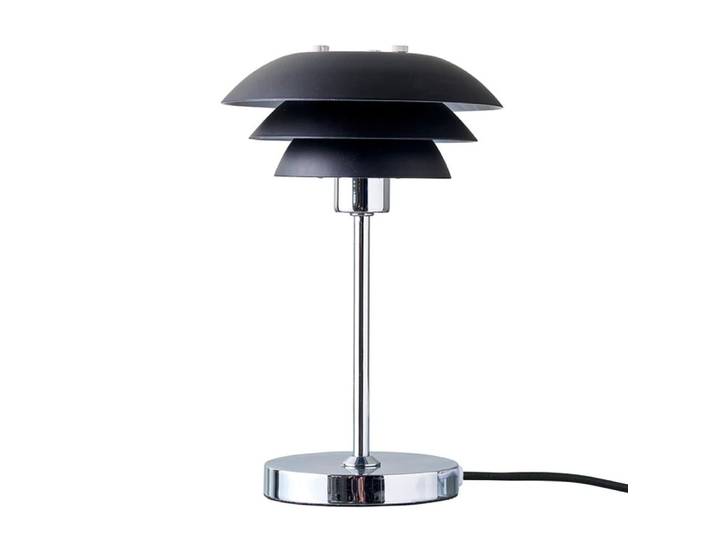 Lampe à poser en métal noir mat