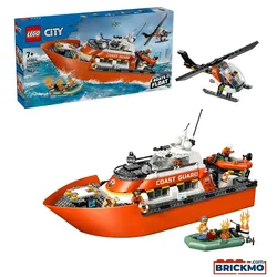 LEGO City 60504 Rettungsboot der Küstenwache mit Hubschrauber 60504