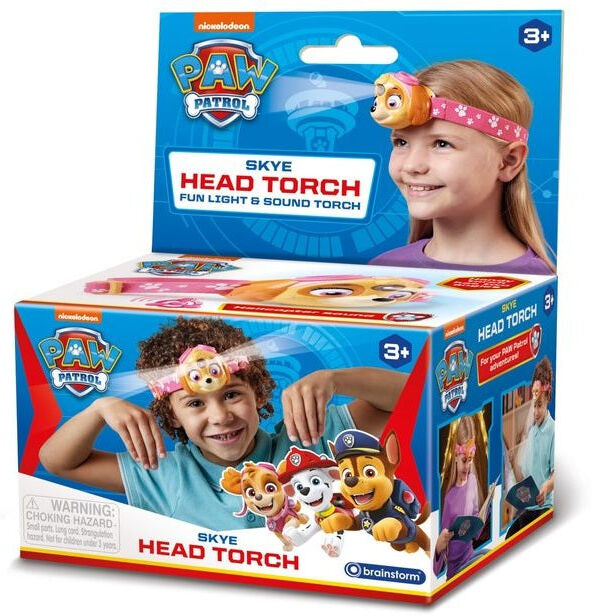 PAW Patrol Skye Head Torch for Children Aged 3 Years and Over - Officially Licensed - Brainstorm Toys