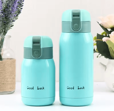 Inspire Essentials Mini Stainless Steel Thermos Cup Portable Insulated Coffee Mug 360ml blue
