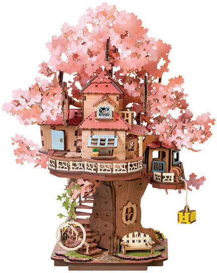 Puzzle 3D en bois Sakura Tree House - Rolife
