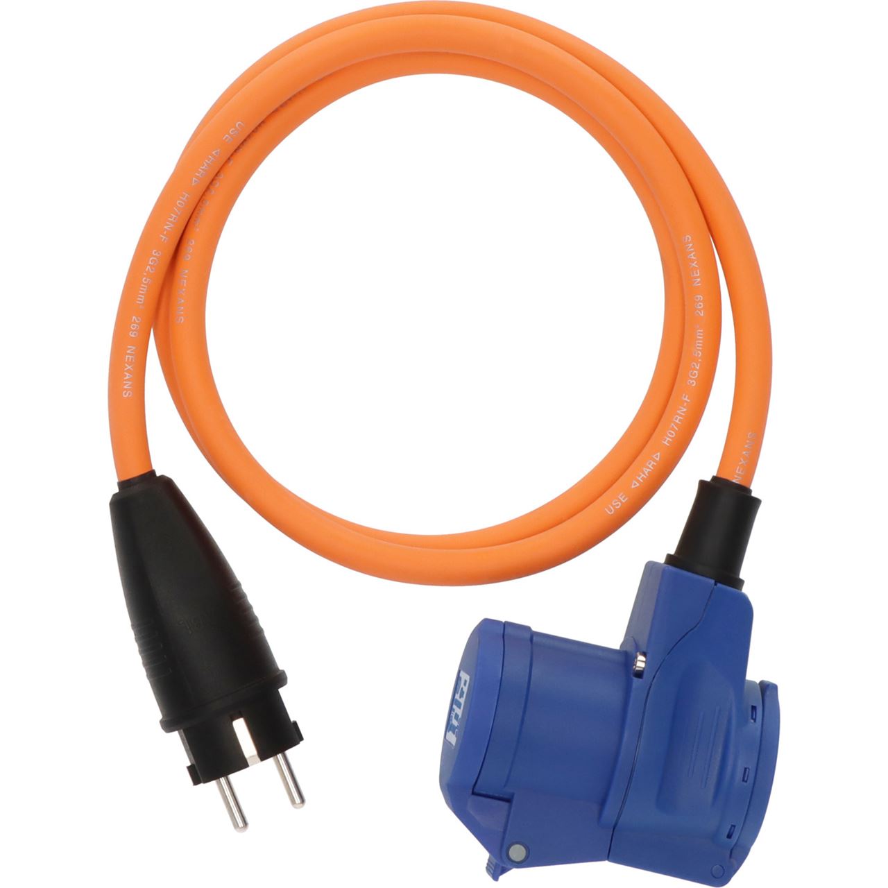 Brennenstuhl Adapter 1,5m Schutzkontakt / Winkelkupplung Ber.Anzeig