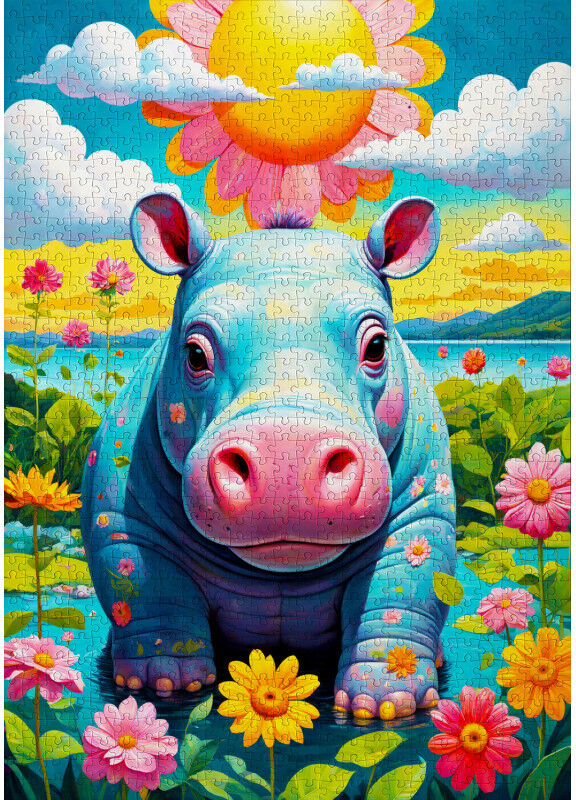 Puzzle 1000 pcs Sunny Hippo - Enjoy Puzzle