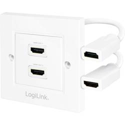 LogiLink AH0015 HDMI Adapter [1x HDMI-Buchse - 2x HDMI-Buchse] Weiß