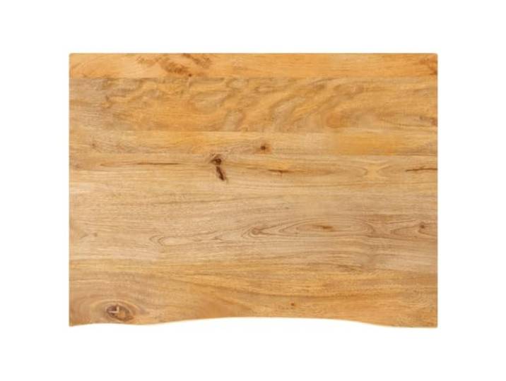 KGFHERENB Tischplatte Massivholz Mango mit Baumkante 90x60x2,5 cm Rustikale Ersatztischplatte aus Mangoholz für Wohnzimmer und Büro. Die Naturkante verleiht jedem Raum Unikat-Charakter.