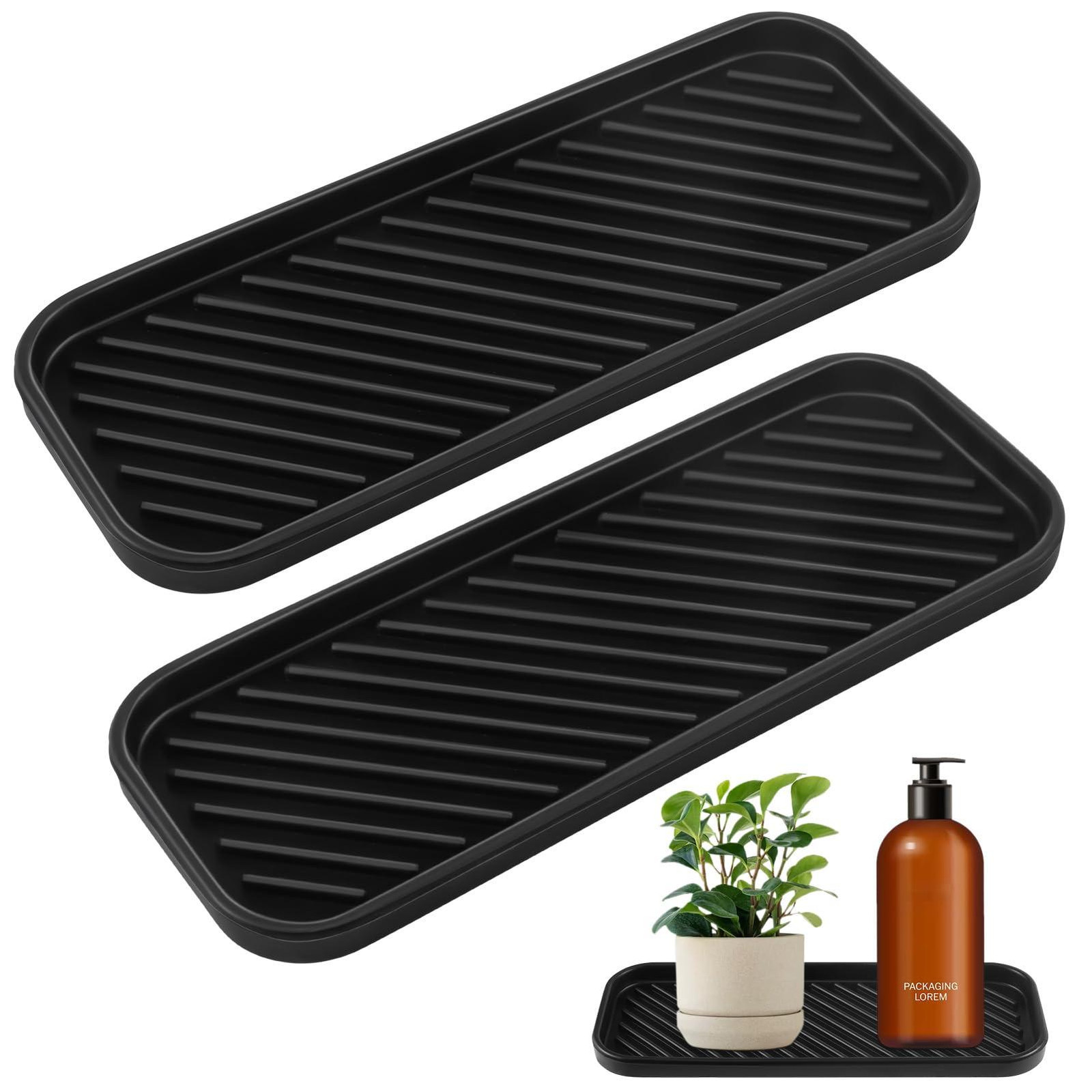 Solidchoice Set van 2 Siliconen Organizers voor de Keuken en Badkamer
