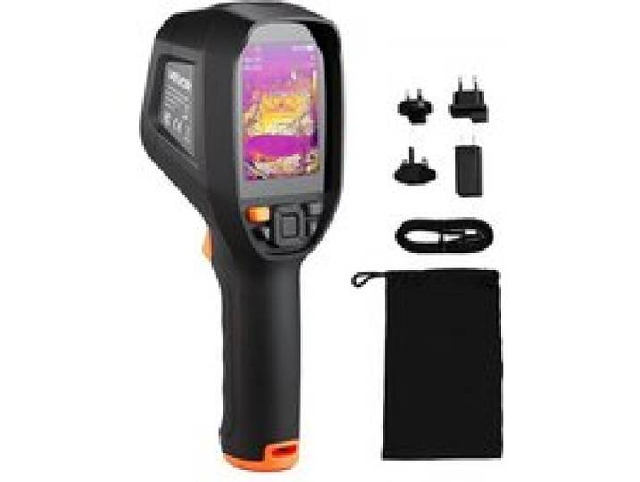 VEVOR Wärmebildkamera, TISR Superauflösung 512 x 384, Thermokamera mit 2MP visueller Kamera, 256 x 192 IR-Auflösung, 25 Hz Bildwiederholfrequenz, -20 °C bis 550 °C, 4 Bildmodi & 7 Farbpaletten