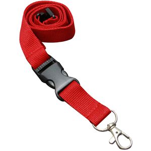Sprintis Schlüsselband HTXX000038, rot, Kunststoff, Karabiner, 40cm, 50 Stück