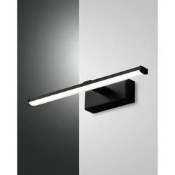 Fabas Luce LED Bad-Wandleuchte / Spiegelleuchte NALA, IP44, 30cm, 6W 3000K 700lm, schwarz FAB-3361-21-101