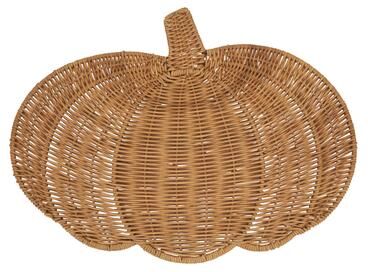 Saro Lifestyle Fall Harvest Rattan Pumpkin Placemat (Set of 4)