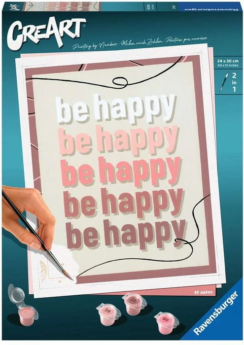 Ravensburger 235445 CreArt Sei glücklich: Be happy