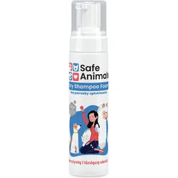 Safe Animals Trockenshampoo-Schaum 200ml – geruchsneutraler Schaum zur täglichen Reinigung von Fell und Haut von Tieren ohne Wasser