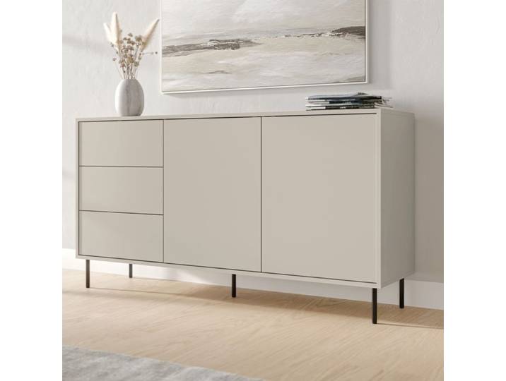 Buffet Civezza Dmora en Bois Noble Beige 150x39x80h cm