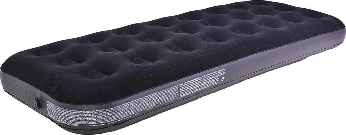 Premium Airbed Comfort-Plush zwart luchtbed met microvezel en fluweel B/D: 70 x 190 cm