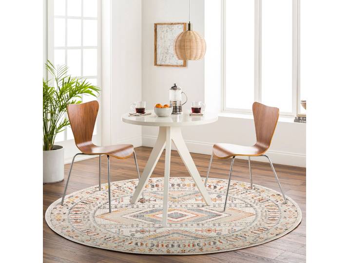 Teppich LIVABLISS JAIPUR , creme, B:160cm H:12,7mm L:160cm, Polypropylen, Teppiche, Teppich