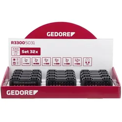 Gedore, Bits, Display 12xBit-Box 1/4 SL+PH+PZ+TX 32tlg