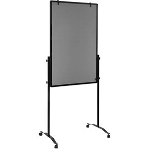 Legamaster Moderationstafel 7-210510, Multiboard, Filz/Whiteboard, mit Rollen, 76 x 120cm, grau/weiß