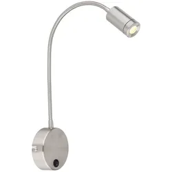 Globo LED-Wandleuchte Milly Alu, Eisen, Stahl & Metall Silber