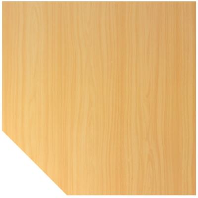 Hammerbacher Verkettungsplatte trapezform 120x120cm mit Konsole/Fuß Buche/Silber