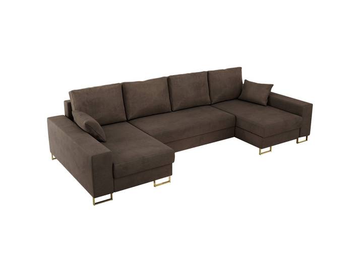 WOHNLANDSCHAFT DORIAN U Velvet Braun