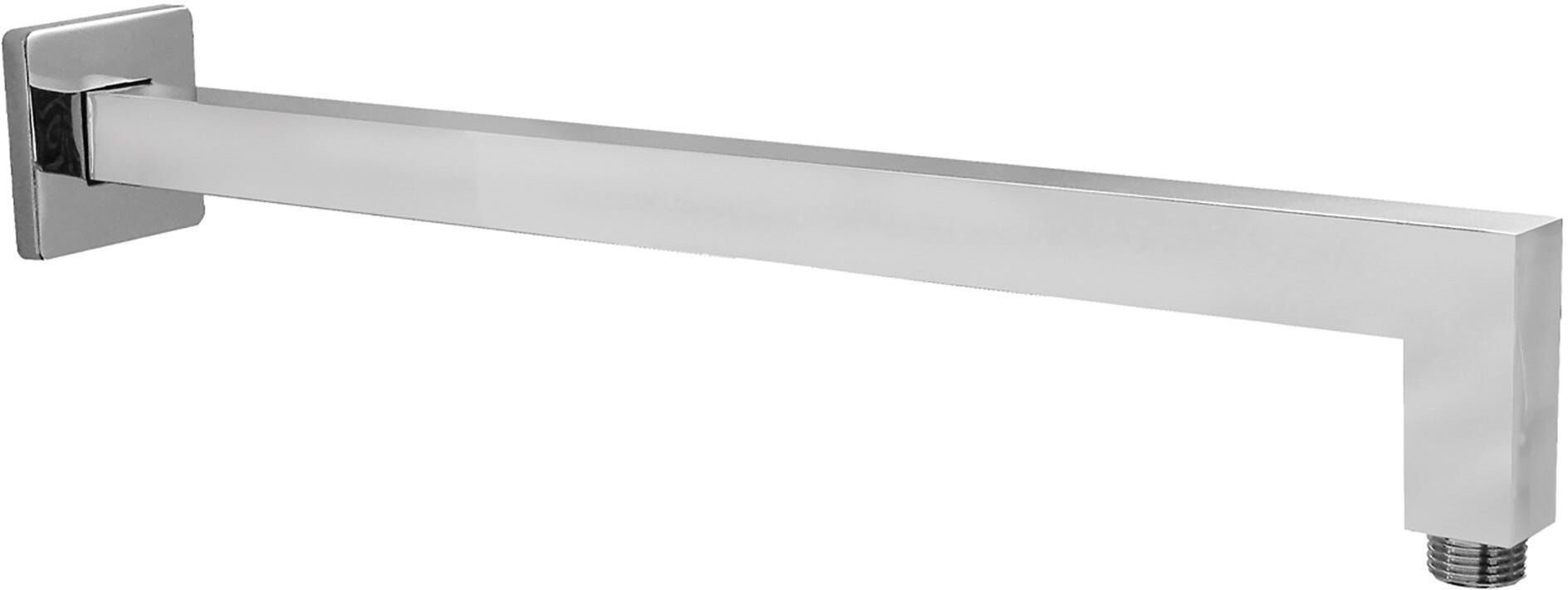 Tecom BRACCIO DOCCIA  SQUARE PLUS IN OTTONE CROMATO ø 25 mm L 350 mm M 1/2"