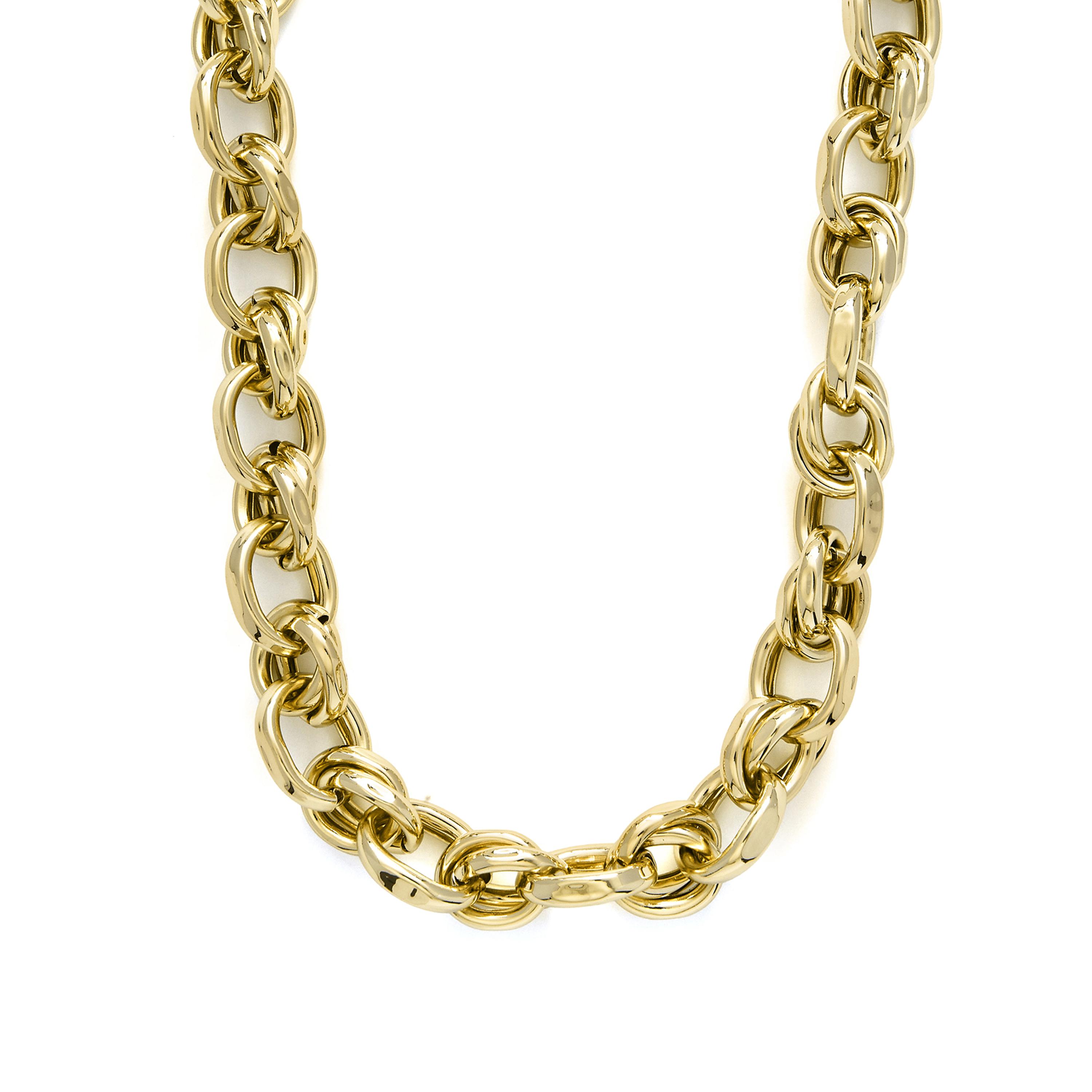 Luxenter Halskette mit 18-karätiger Gelbgold-Finish – Rimsau