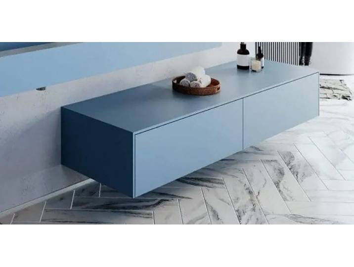 Henneke Sideboard LG HIMACS® Sideboard CuttingEdge in Sky Blue – Tiefe 450 mm