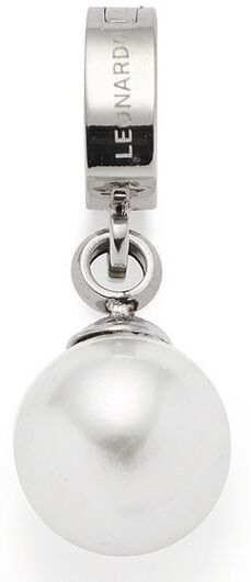 Charm-Einhänger LEONARDO "Darlin's", bunt (silberfarben, weiß), Charms, Damen, Edelstahl, Perlen, mit Perle (imitiert)