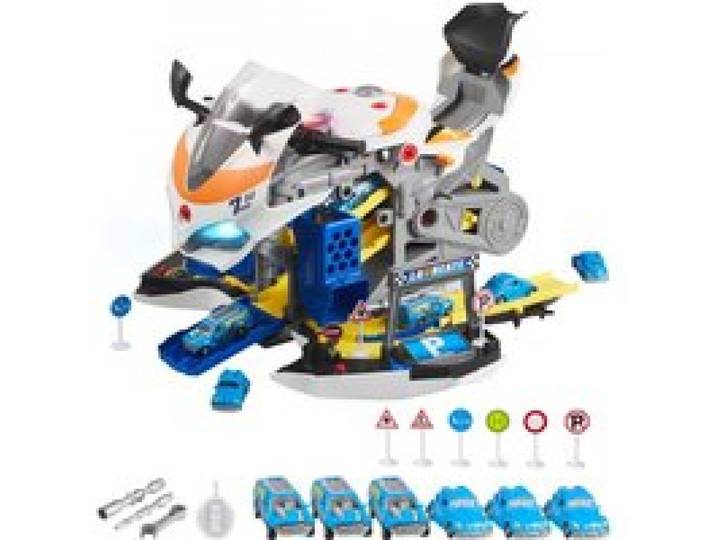 VEVOR Jouet Moteur Moto, 25 Pièces, Jouet Mécanicien Moto avec Pièces Amovibles, Lumières et Sons, Simulation de Conduite et de Course sur Piste, Atelier de Mécanique pour Enfants 3 Ans et Plus, Jaune