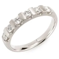 PLATINITY Memoire-Ring 6 Brillanten zus. ca. 0,50ct Platin 950