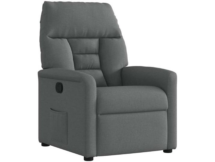 vidaXL - Relaxfauteuil - Donkergrijze - Stof