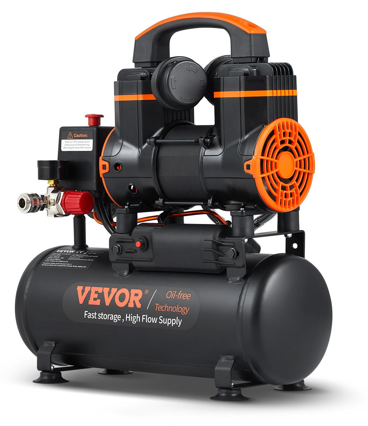 Selius Luchtcompressor 24L - Olievrije Draagbare Compressor - 1450W