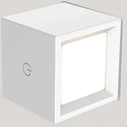 New Garden LED Wandleuchte Eckig kabellos USB weiß