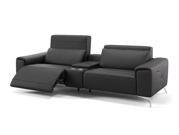 Designer Couch Leder 2-Sitzer Kinosofa BELLA Relaxsofa