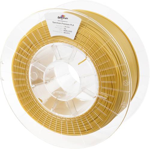 Spectrum Filaments 80044 PLA Premium Filament PLA 1.75mm 1000g pearl gold, Gold 1St.