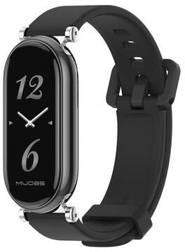 Everyday Crate Mijobs Xiaomi Smart Band 10 Strap Breathable Silicone Replacement Watch Band For Smart Band 10 9 8 black Silver
