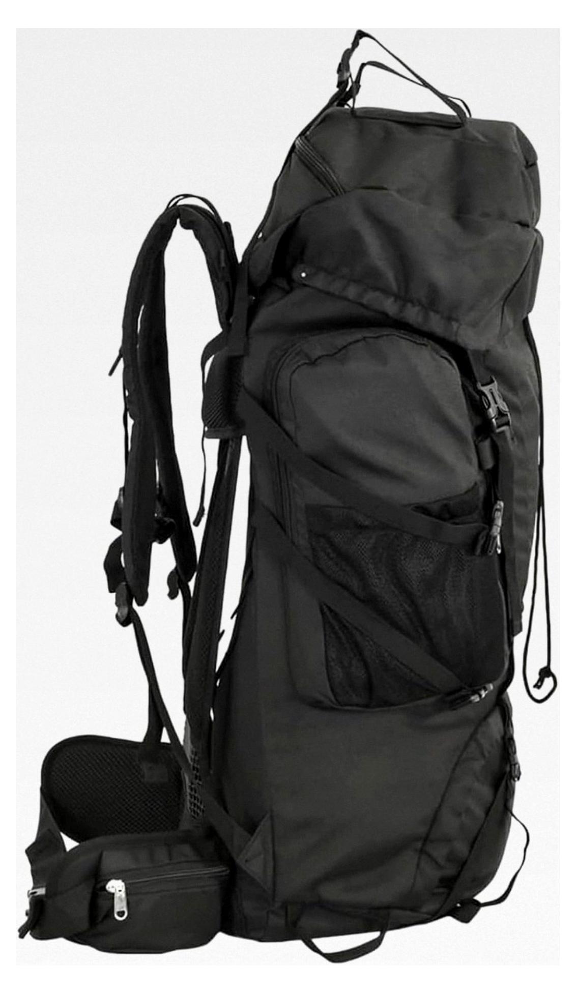 100L Wanderrucksack, wasserdicht, bequem, für Camping und Klettern - Schwarz